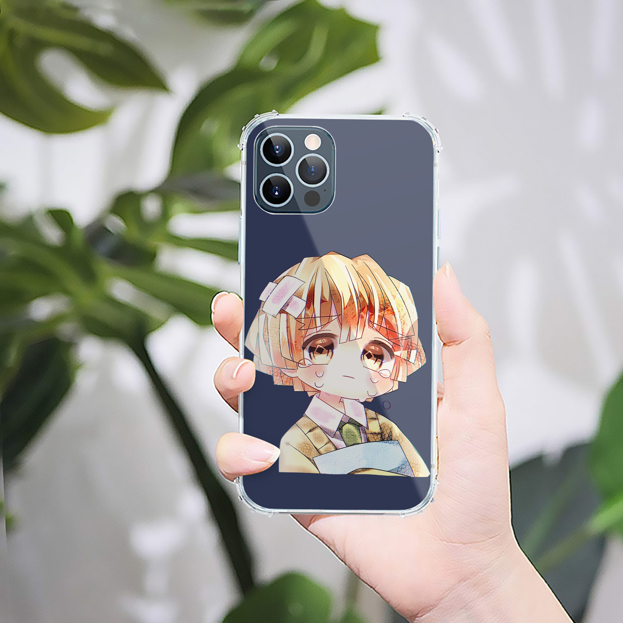 （画像用） 鬼滅の刃（きめつのやいば）我妻 善逸／あがつま ぜんいつ Agatsuma Zenitsu 【iPhone 12シリーズ対応】透明スマホケース（クリアソフトケース）